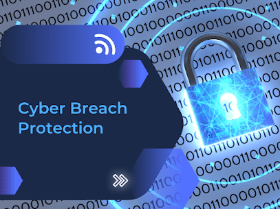 Blog - Cyber Breach Protection Concept with a Lock and Computer Code in the Background